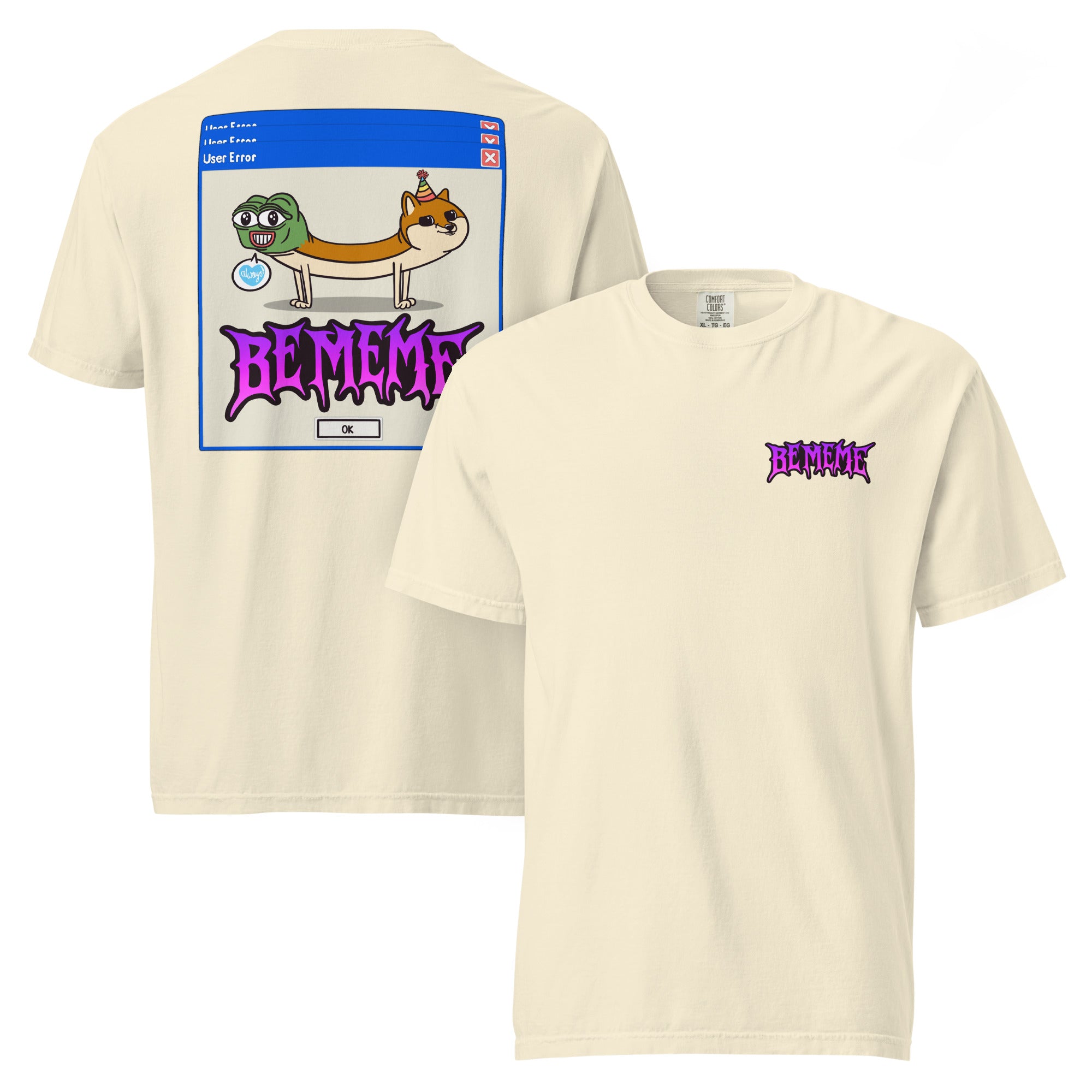 t-shirt with graphic design on front and back